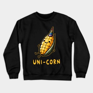 Unicorn Uni Corn Mystical Crop (Back Print) Crewneck Sweatshirt